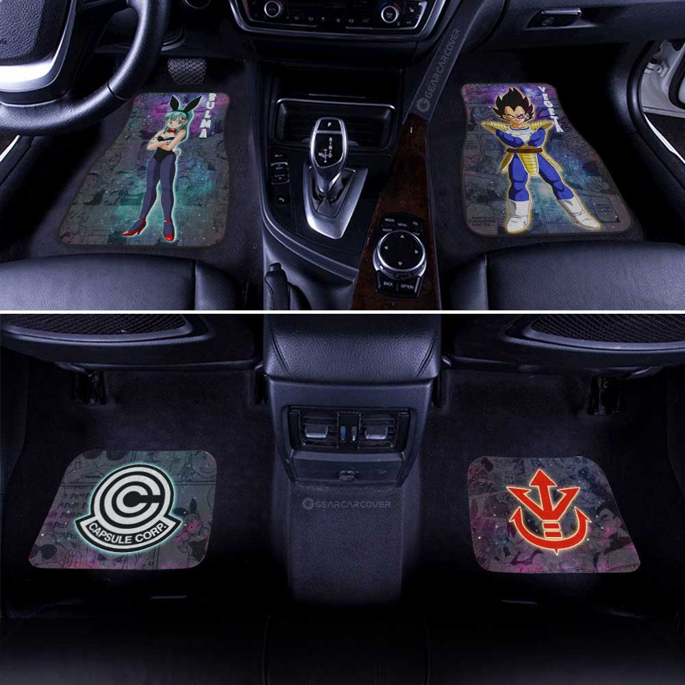 Dragon Ball Car Mats Bulma And Vegeta Car Floor Mats Galaxy Style Dragon Ball Anime Car Floor Mats