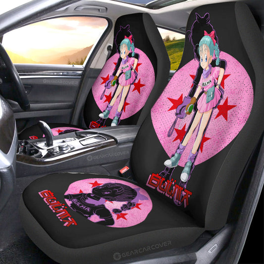 Dragon Ball Car Seat Covers Bulma Graphic Shadow Dragon Ball Seat Covers Black Pink