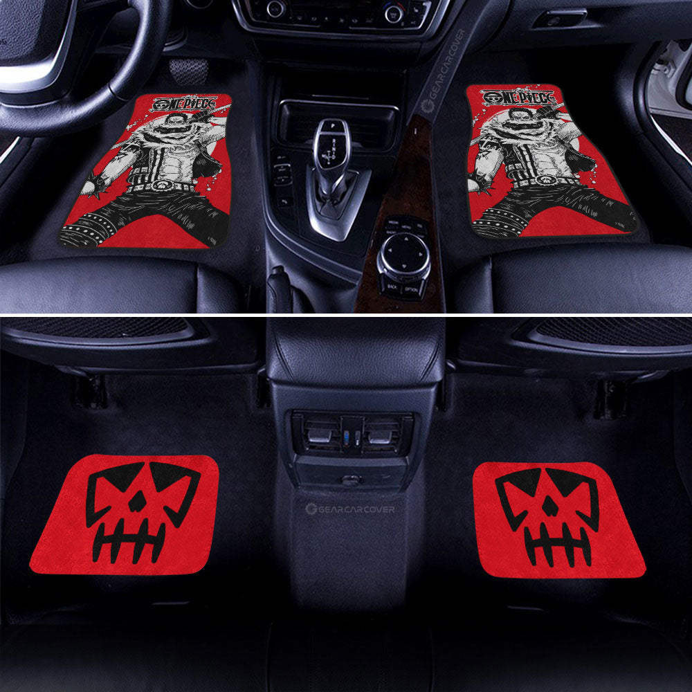 One Piece Car Mats One Piece Charlotte Katakuri Graphic Symbol Car Floor Mats Red White