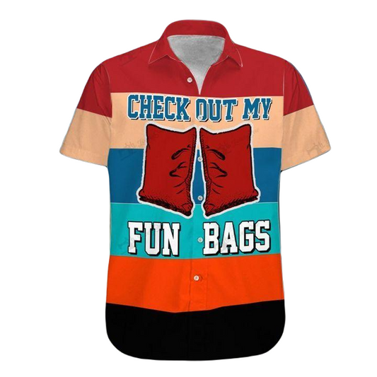 Funny Hawaii Shirt Check Out My Fun Bags Hawaiian Shirt Colorful Unisex