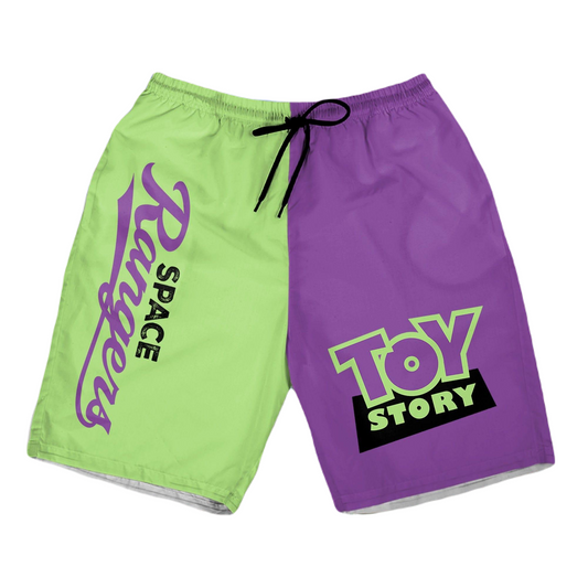 Toy Story Shorts Toy Story Space Rangers Beach Shorts Purple Green