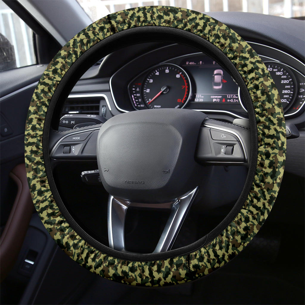 Veteran Steering Wheel Cover Camouflage Military US Army Driving Wheel Cover Green