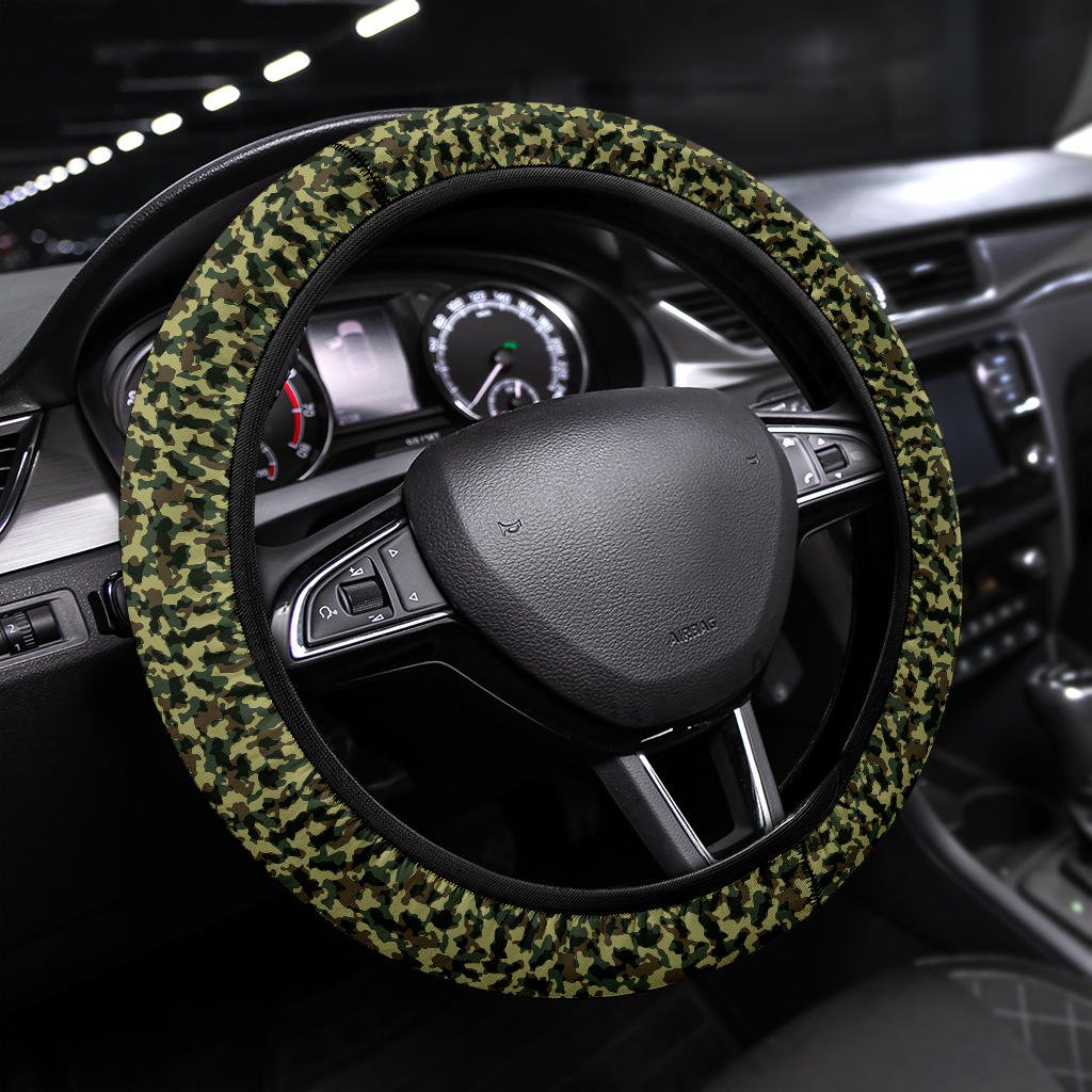 Veteran Steering Wheel Cover Camouflage Military US Army Driving Wheel Cover Green