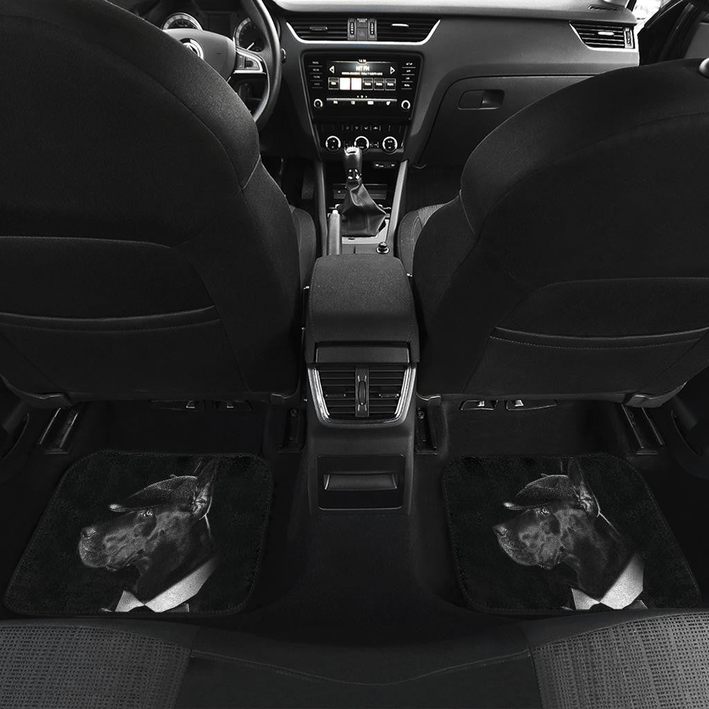 Dog Car Floor Mat Cool Cane Corso Dog In Suit Graphic Car Mats