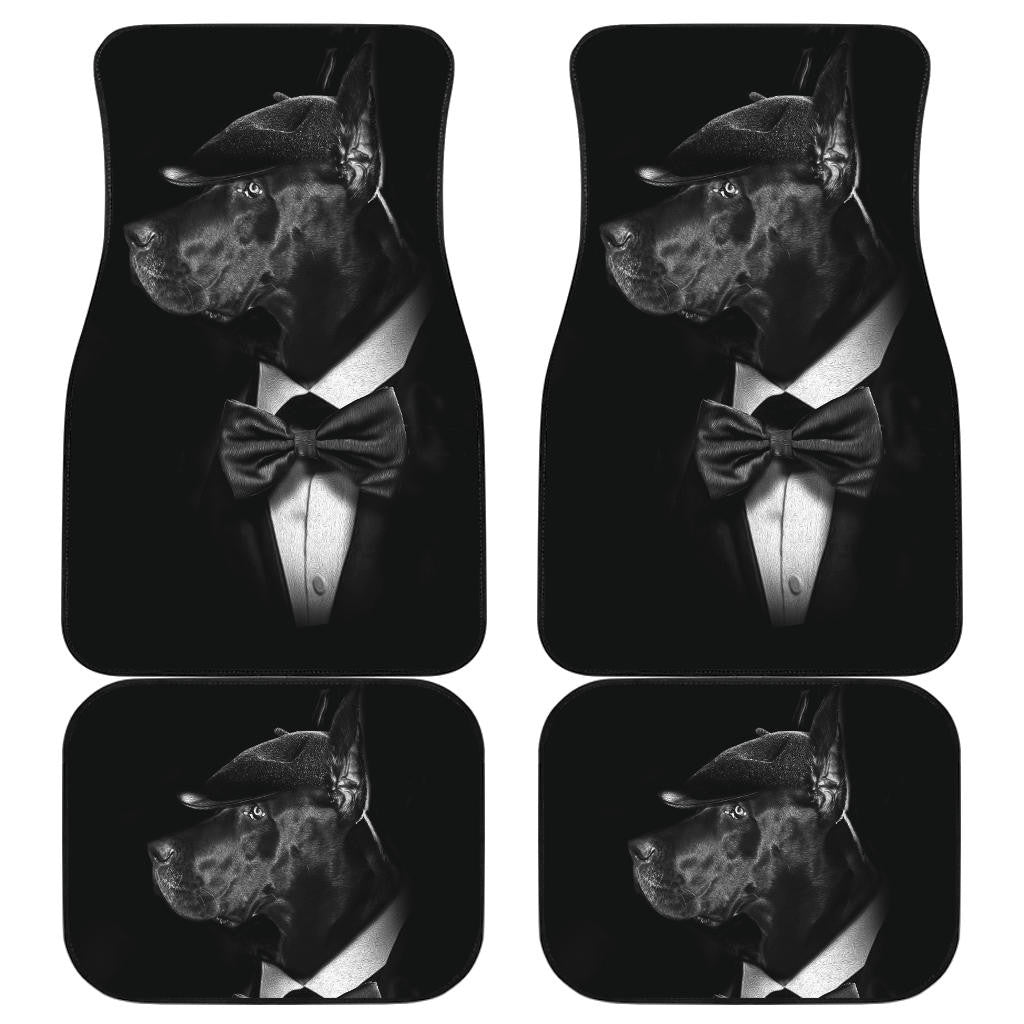 Dog Car Floor Mat Cool Cane Corso Dog In Suit Graphic Car Mats