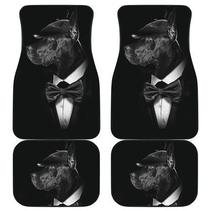 Dog Car Floor Mat Cool Cane Corso Dog In Suit Graphic Car Mats
