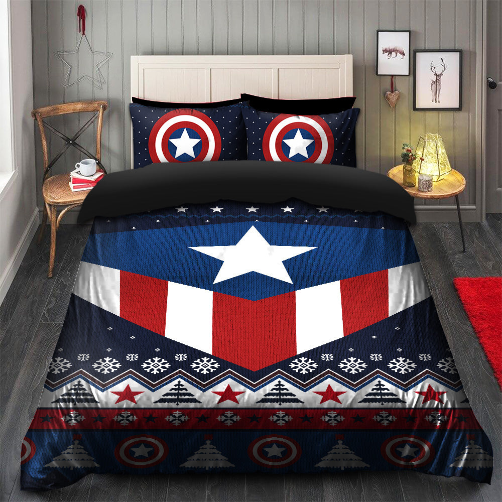 Captain America Christmas Bedding Set