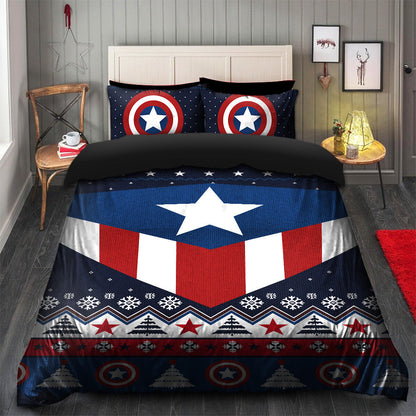 Captain America Christmas Bedding Set