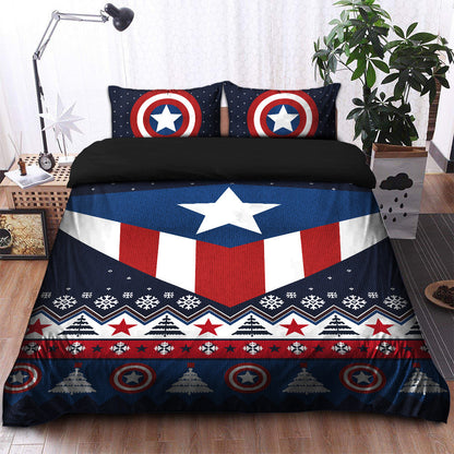 Captain America Christmas Bedding Set