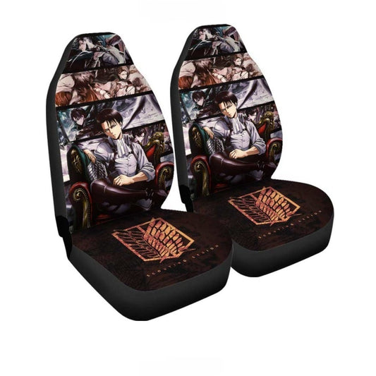 Attack On Titan Car Seat Covers Captain Levi Attack On Titan Seat Covers Black Gray