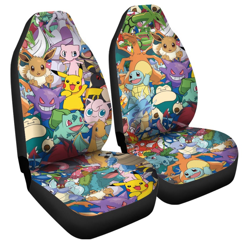 PKM Car Seat Covers All PKM Together Pattern Seat Covers Colorful