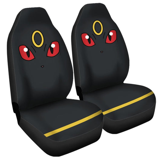 PKM Car Seat Covers Dark Type PKM Umbreon Face Seat Covers Black