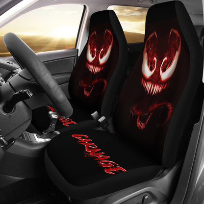 Venom Car Seat Covers Venom Carnage Monster Face Seat Covers Red Black