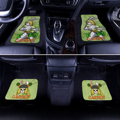 One Piece Car Mats One Piece Carrot Graphic Jolly Roger Symbol Car Floor Mats Green
