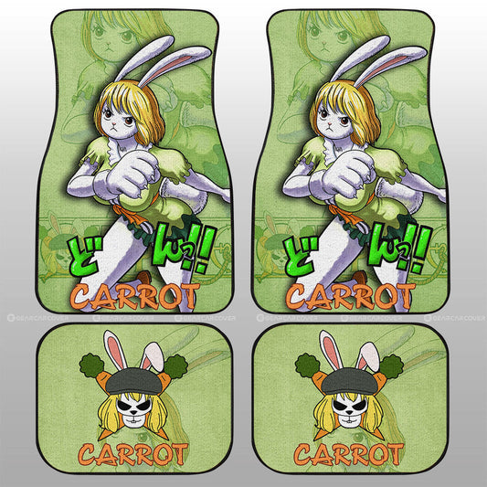 One Piece Car Mats One Piece Carrot Graphic Jolly Roger Symbol Car Floor Mats Green