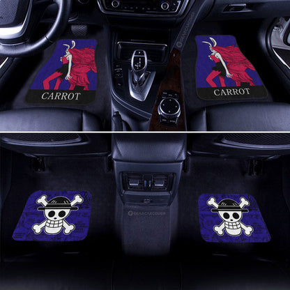 One Piece Car Mats Pretty Carrot Graphic Manga Pattern Car Floor Mats Red Blue