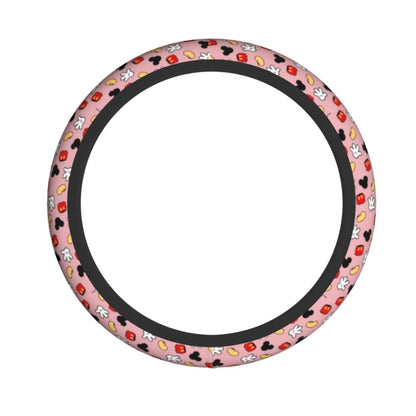 MM Steering Wheel Cover DN Cute MM Accessories Pattern Driving Wheel Cover Pink