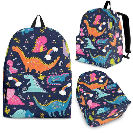 Dinosaur Backpack Dinosaur Silhouette Camoflage Pattern Backpacks Green