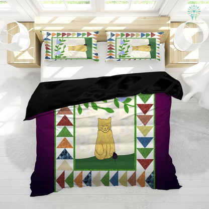 Cat Bedding Set Cartoon Cat You Kinda Pawsome Duvet Covers Colorful Unique Gift