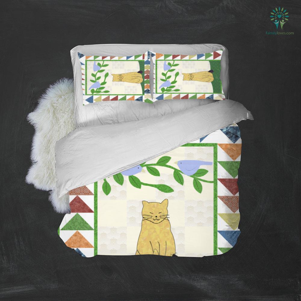 Cat Bedding Set Cartoon Cat You Kinda Pawsome Duvet Covers Colorful Unique Gift