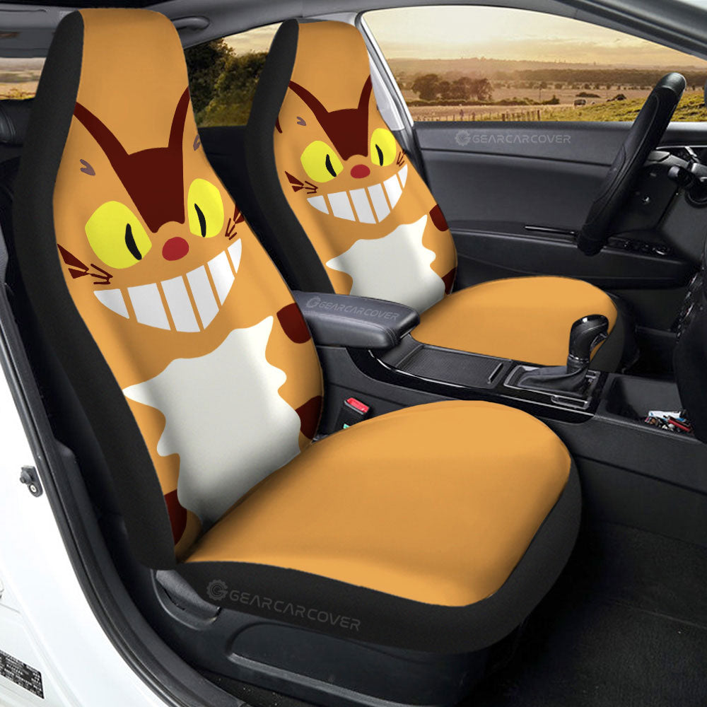 SGhibli Car Seat Covers Cat Bus Face And Body Cosplay Seat Covers Orange