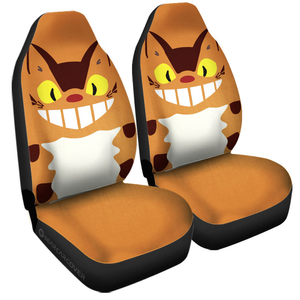 SGhibli Car Seat Covers Cat Bus Face And Body Cosplay Seat Covers Orange