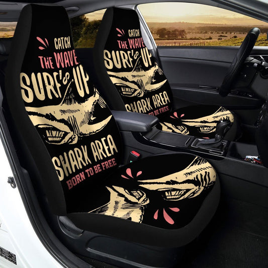 Shark Car Seat Covers Shark Area Born To Be Free Seat Covers Black