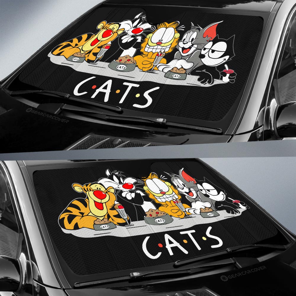 Cats Mashup Car Sunshade Custom Car Accessories