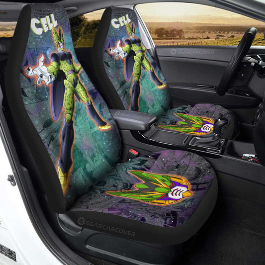 Dragon Ball Car Seat Covers Dragon Ball Cell Graphic Galaxy Style Seat Covers Green