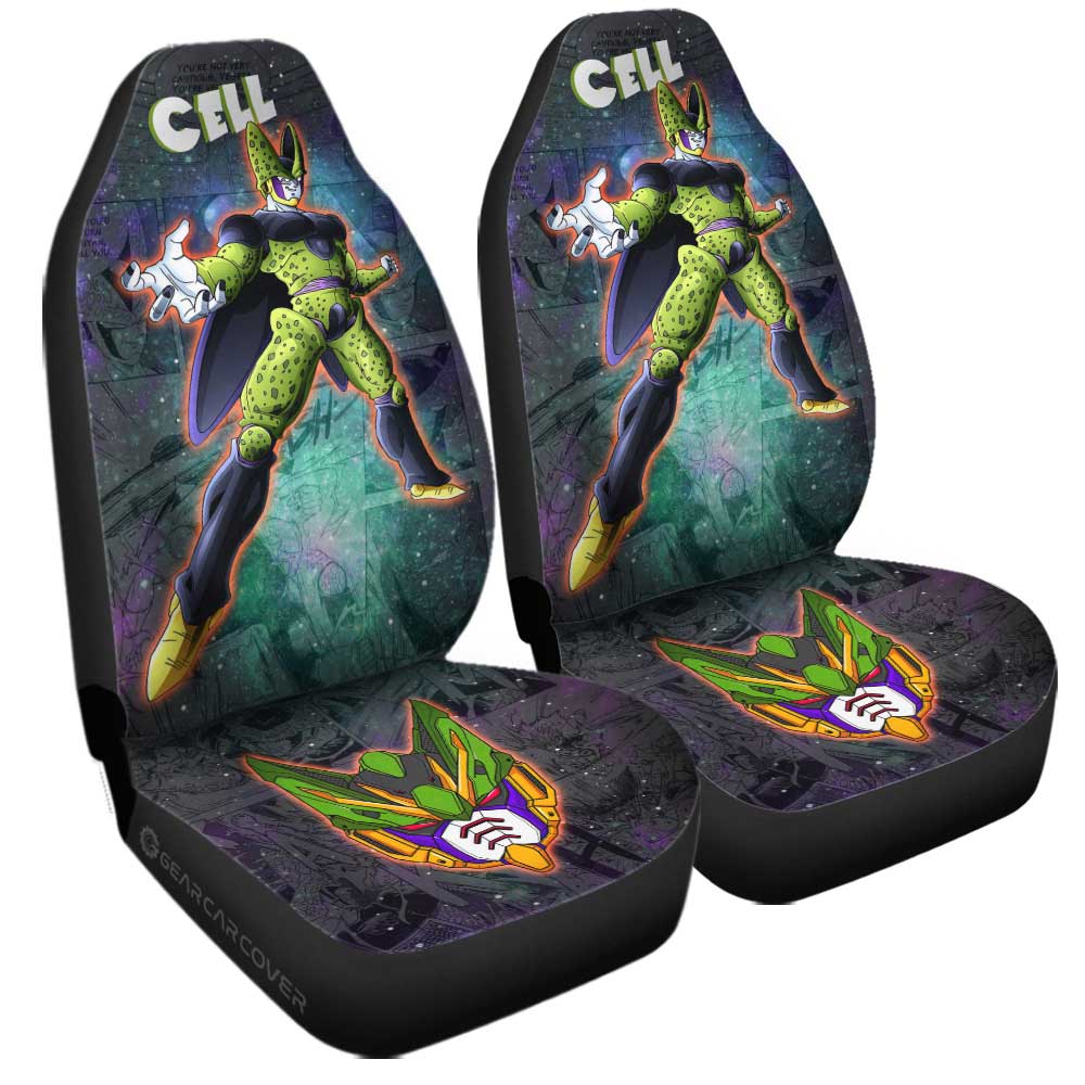 Dragon Ball Car Seat Covers Dragon Ball Cell Graphic Galaxy Style Seat Covers Green