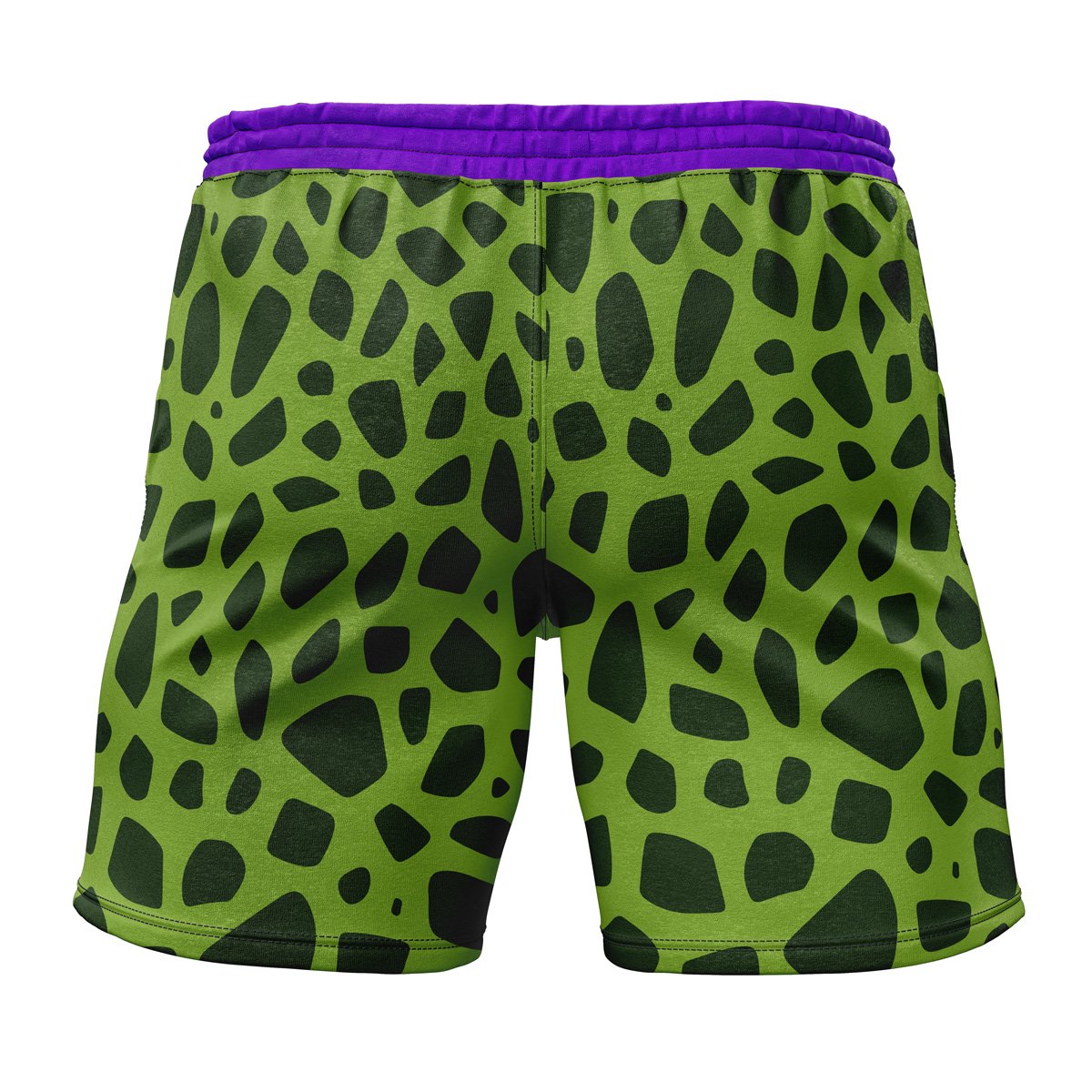 Dragon Ball Shorts Dragon Ball Cell Skin Pattern Beach Shorts Green