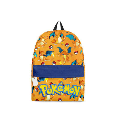 PKM Backpack Charizard PKM Pokeball Pattern Backpacks Orange