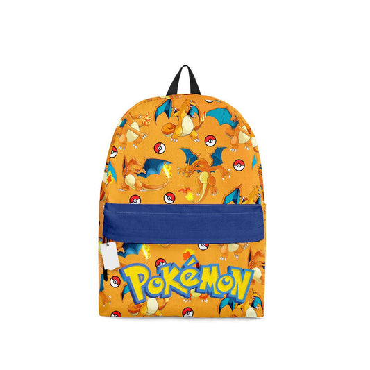 PKM Backpack Charizard PKM Pokeball Pattern Backpacks Orange