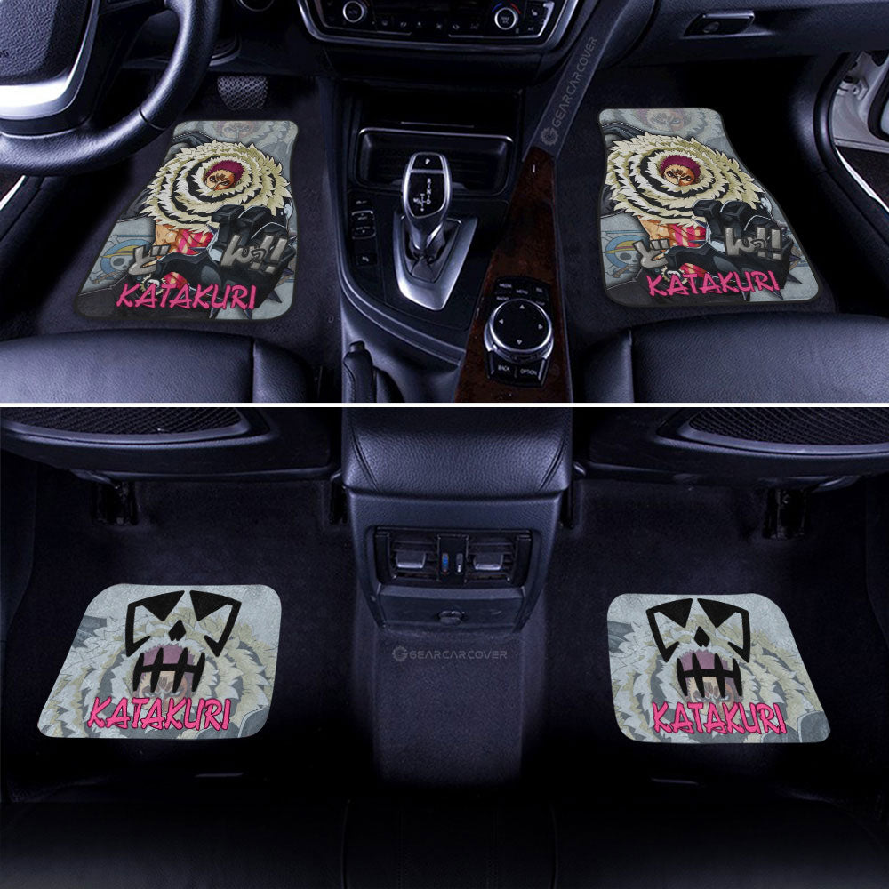 One Piece Car Mats One Piece Charlotte Katakuri Graphic Car Floor Mats White Gray