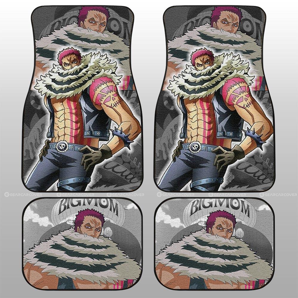 One Piece Car Mats One Piece Charlotte Character Manga Pattern Car Floor Mats Gray Pink