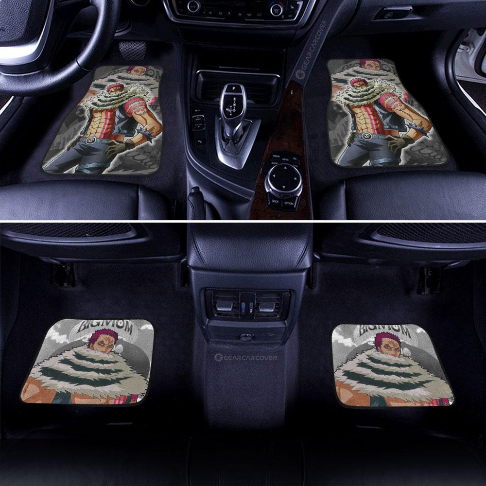 One Piece Car Mats One Piece Charlotte Character Manga Pattern Car Floor Mats Gray Pink