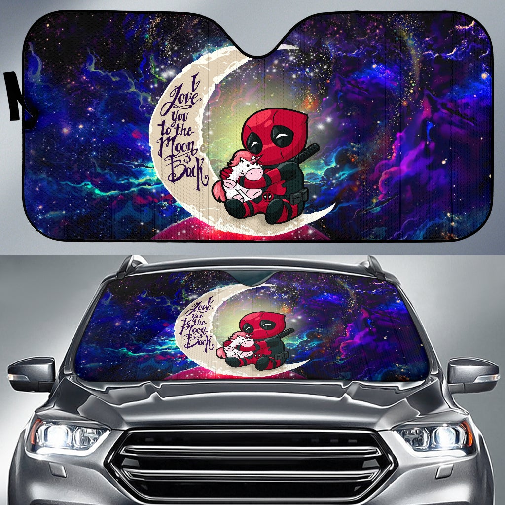 DP Car Sun Shade Chibi DP Hugging Unicorn Winshield Sun Shade Colorful