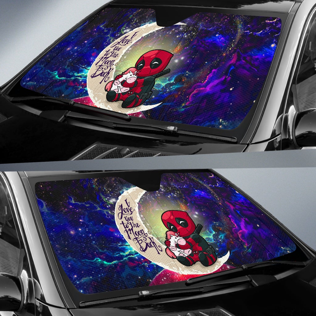 DP Car Sun Shade Chibi DP Hugging Unicorn Winshield Sun Shade Colorful