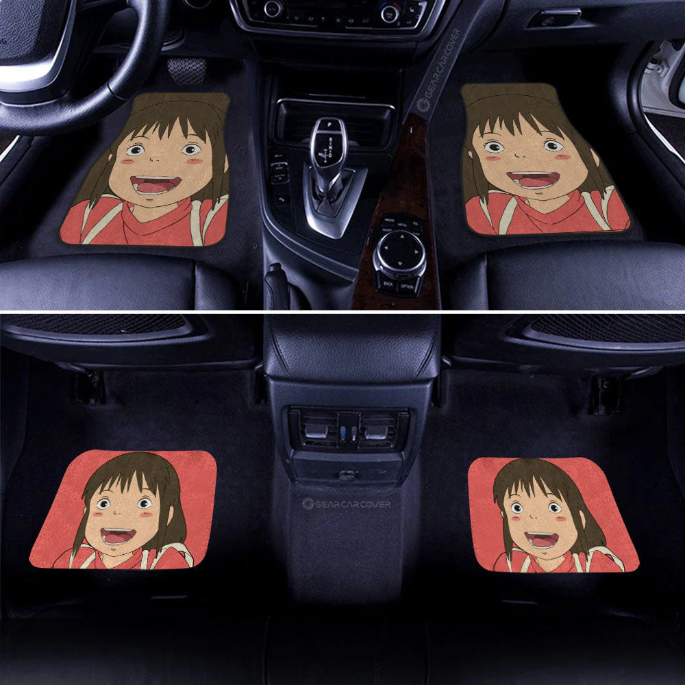 SGhibli Car Mats SGhibli Spirited Away Chihiro Face Graphic Car Floor Mats Colorful