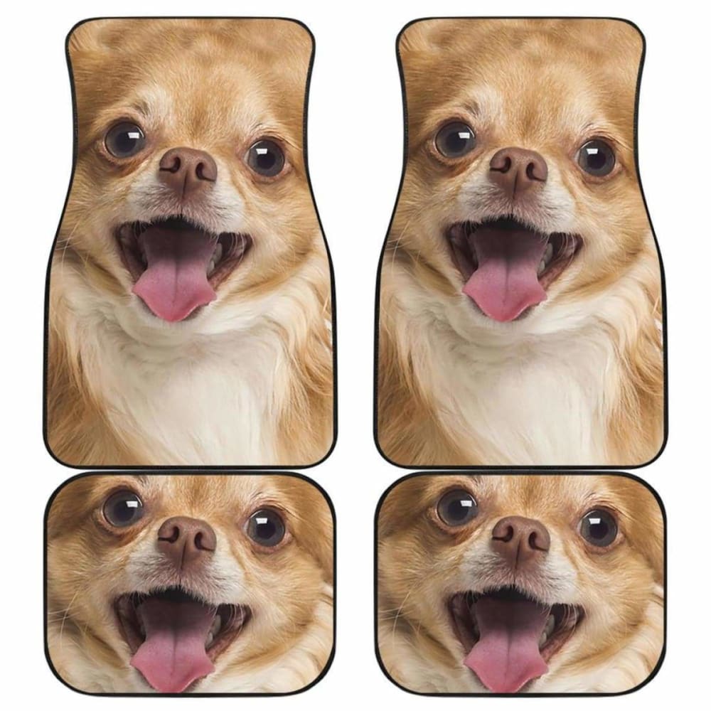 Dog Car Floor Mats Funny Close Up Face Chihuahua Dog Car Mats