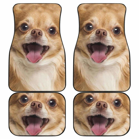 Dog Car Floor Mats Funny Close Up Face Chihuahua Dog Car Mats