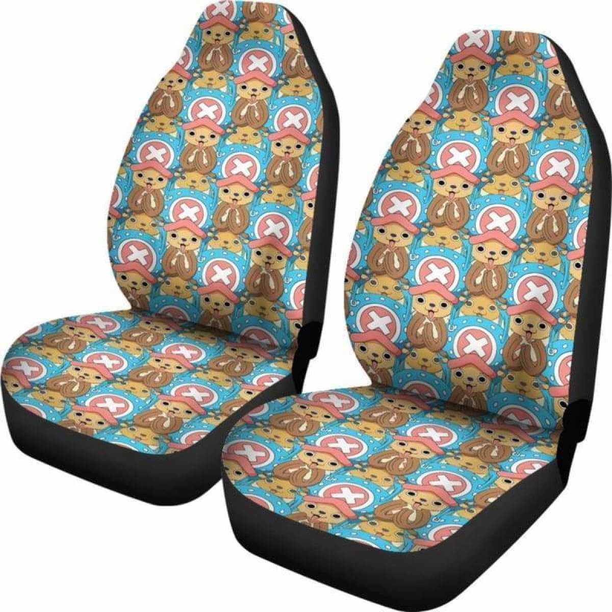 One Piece Car Seat Covers Tony Tony Chopper Character Pattern Seat Covers Blue