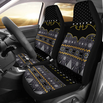 Batman Car Seat Covers Batman Symbols Christmas Pattern Seat Covers Black Gray