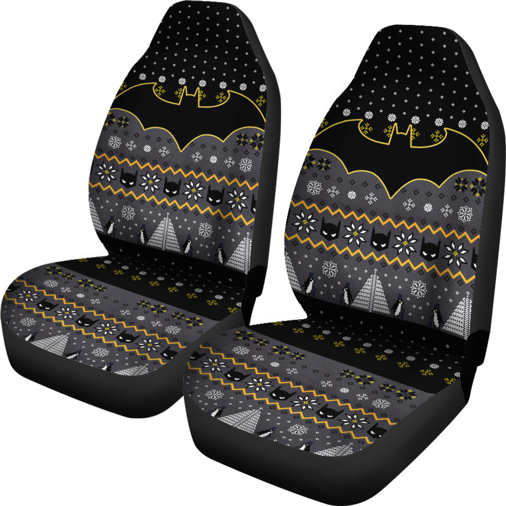 Batman Car Seat Covers Batman Symbols Christmas Pattern Seat Covers Black Gray