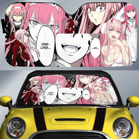 Code:002 Zero Two Car Sunshade Custom DARLING In The FRANXX Anime For Anime Fans
