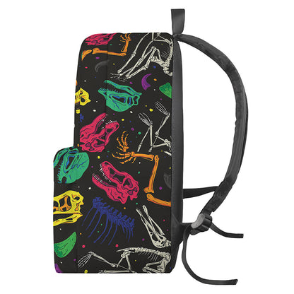 Dinosaur Backpack Dinosaur Fossil Parts Pattern Backpacks Colorful