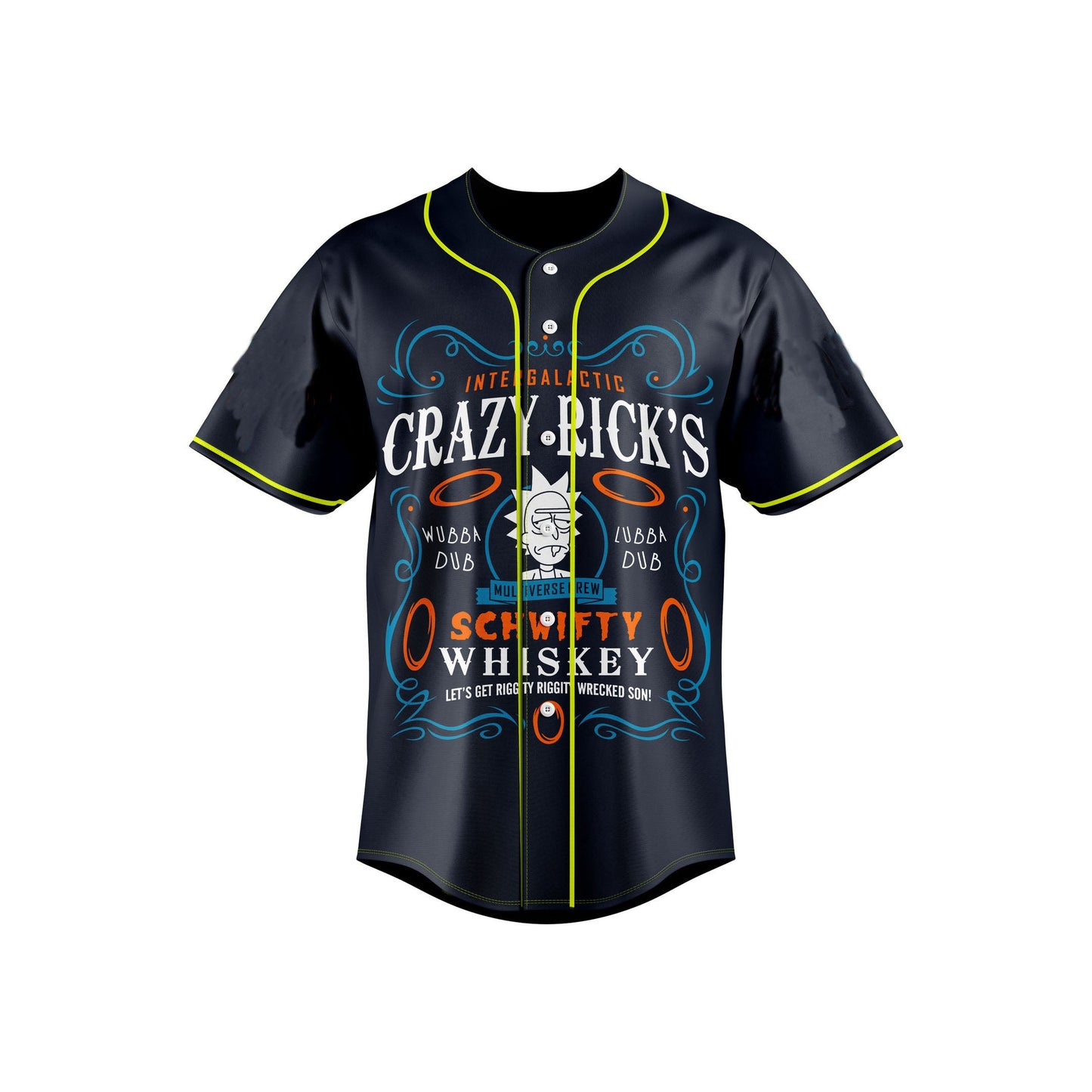 Rick and Morty Baseball Jersey I'm Not Arguing Crazy Rick Jersey Shirt Black Unisex Adult New Release