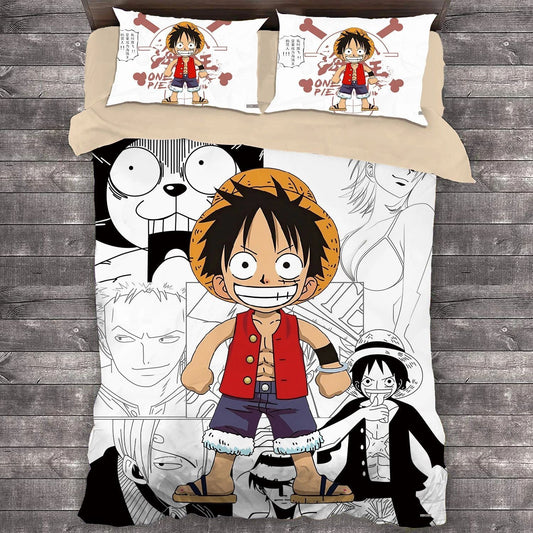 One Piece Bedding Set One Pieace Dunny Faces Duvet Covers White Unique Gift