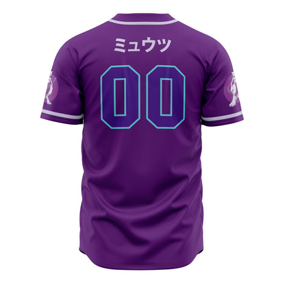 PKM Baseball Jersey PKM Psychic Type Mewtwo Graphic Jersey Shirt Purple Unisex