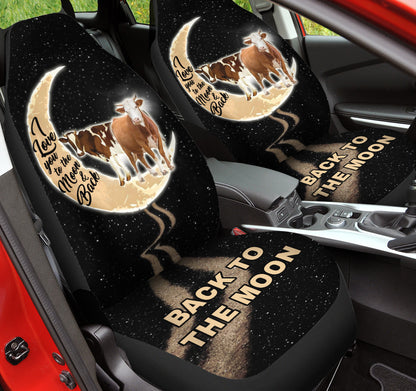 Cow Car Seat Covers Cow Back To The Moon Seat Covers Black Brown